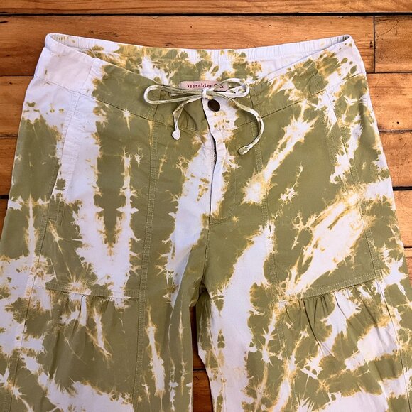 Wearables Boho Festival Tie-dyed Tiered Wide Leg Pants, Size Medium - Picture 2 of 11
